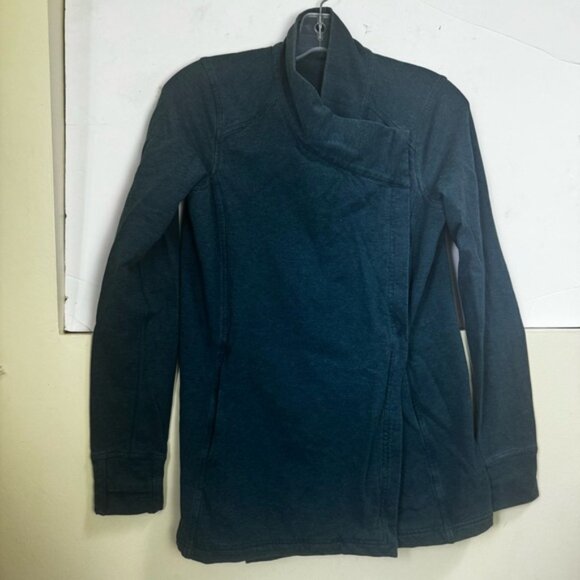 Lululemon Coast Wrap II Stretch Cotton Pockets French Terry Jacket Thumbholes 6 - Picture 3 of 16
